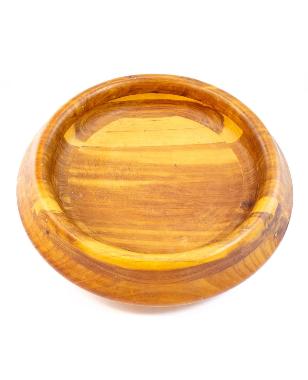 VINTAGE 1950s HAND-TURNED HARDWOOD SERVING BOWL – MIDCENTURY MODERN