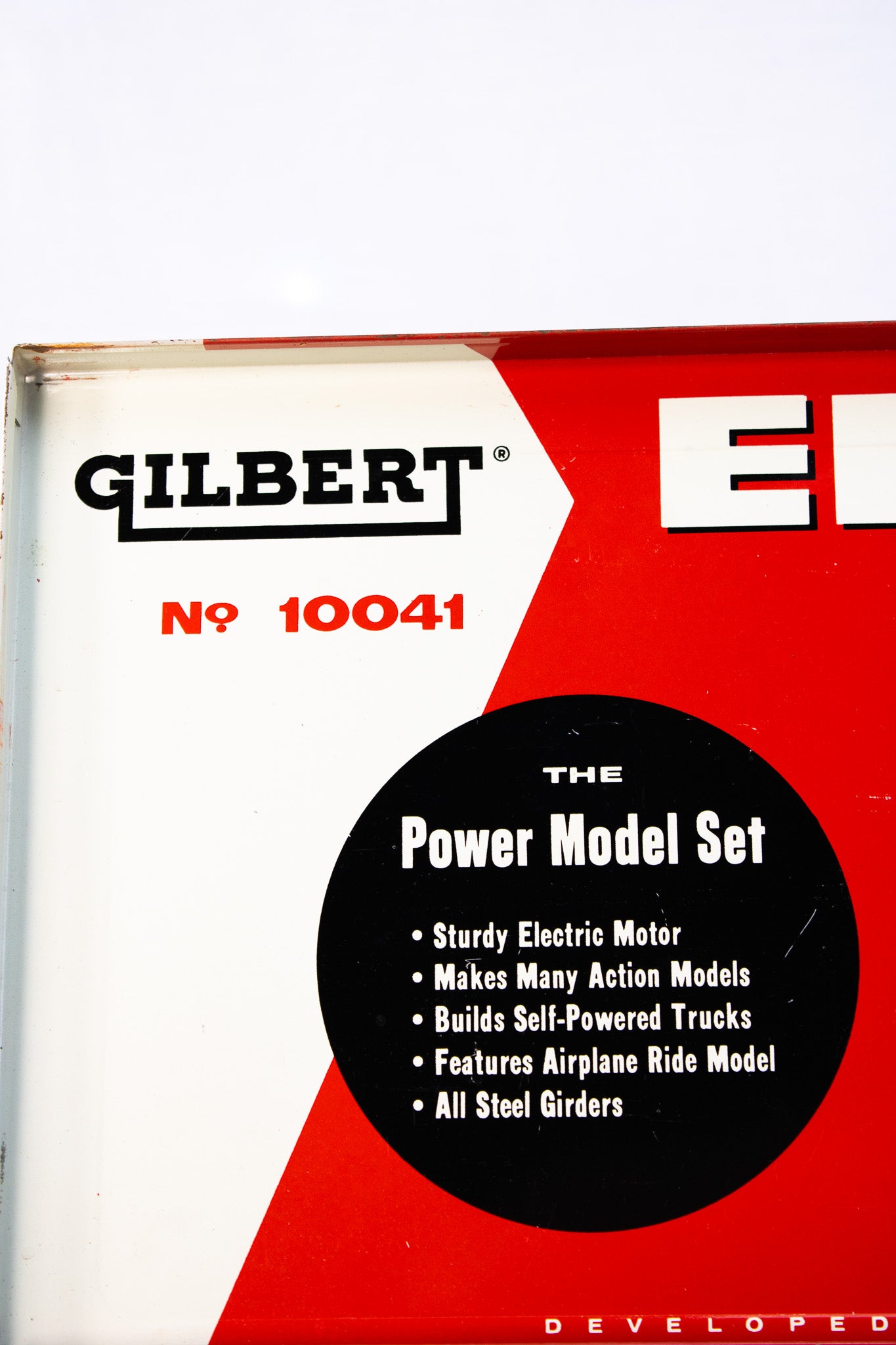 Vintage Gilbert Erector Set No. 10041 Power Model w Motor Tin Case