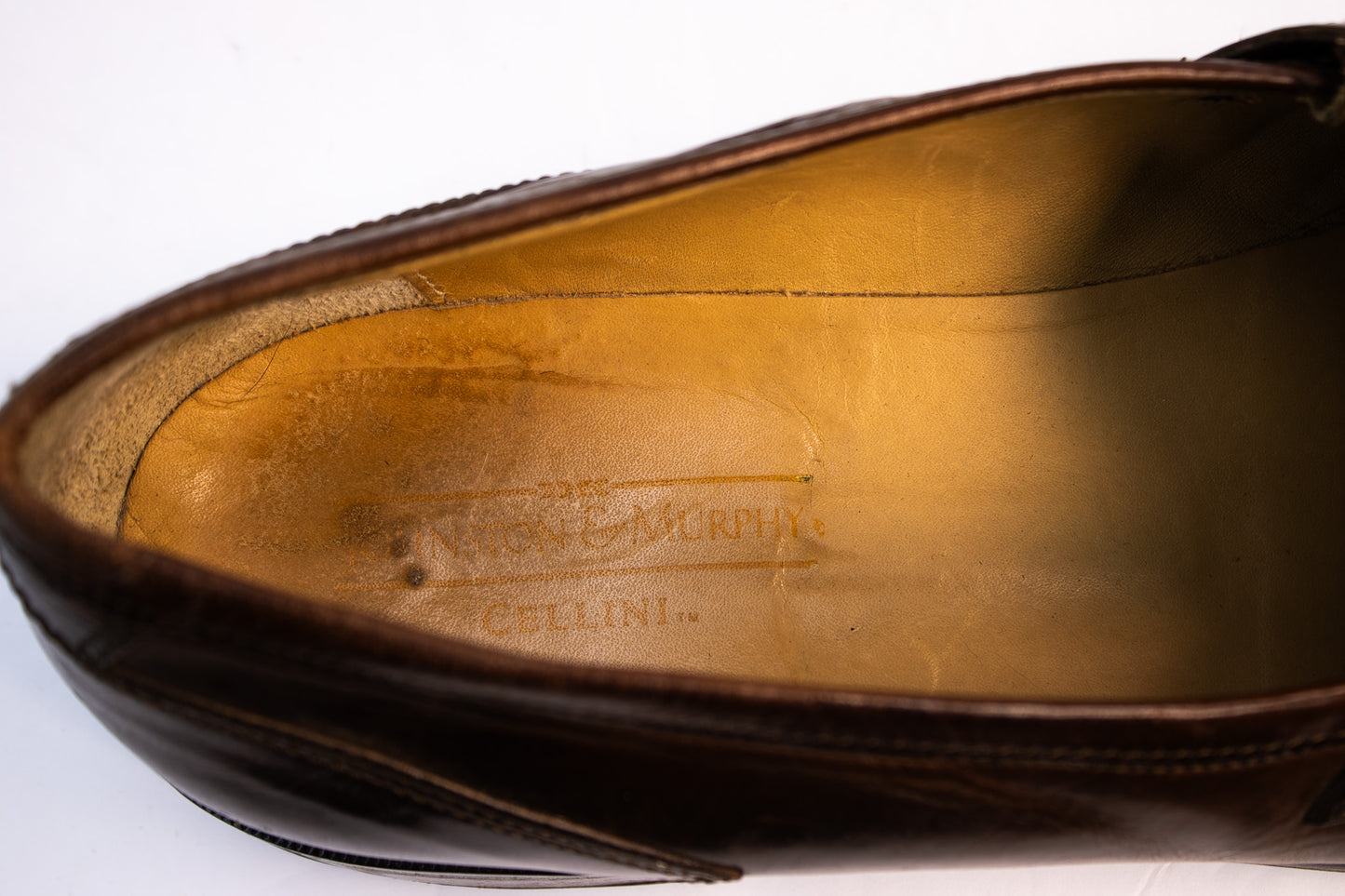 Johnston & Murphy Cellini Brown Leather Tassel Loafers | Made in Italy | Men’s 9.5