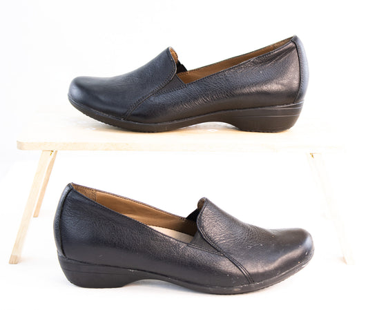 Dansko Black Leather Professional Comfort Slip-On Shoes – Women’s 8.5 (EU 39)