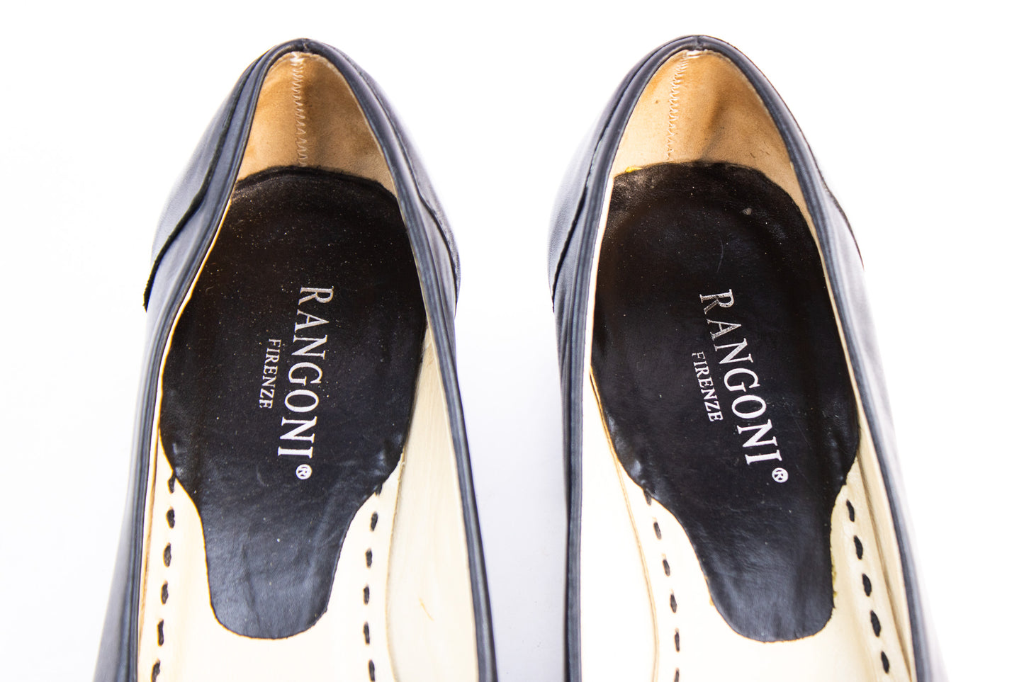 Rangoni Firenze Black Leather Pumps | Women’s Size 8 AA | Made in Italy