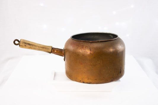 Vintage Copper Saucepan Rustic Kitchen Decor Cookware