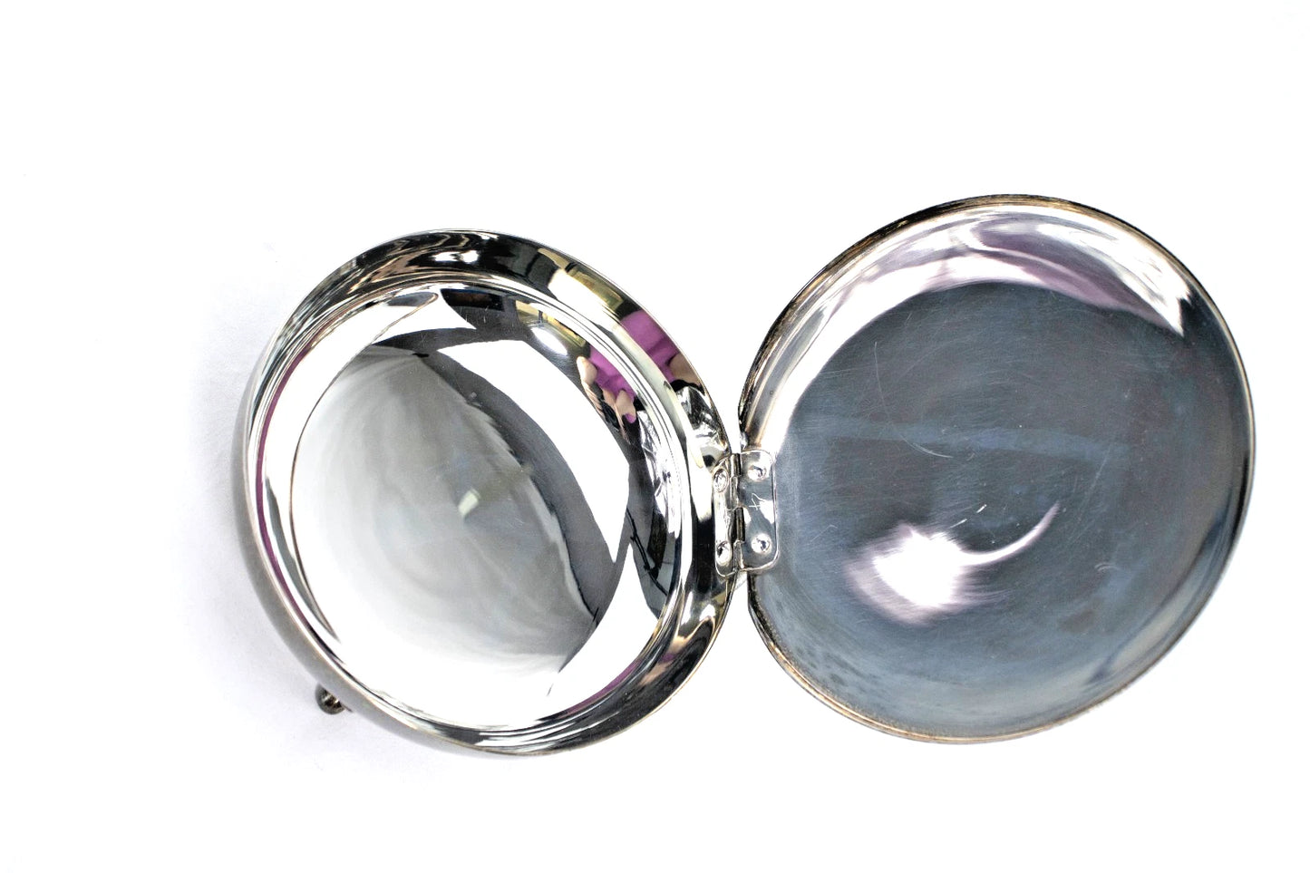 🔥 VINTAGE CHROME CHAFING DISH W/ HANDLE + LID | ATOMIC MCM PAN on FEET