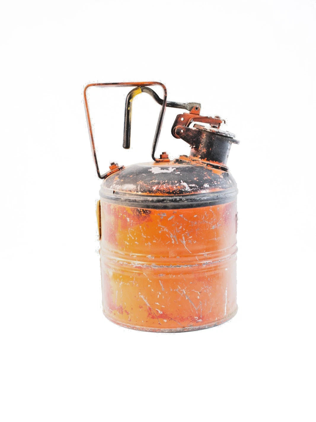 Justrite Red Metal Safety Can – Industrial Gas/Oil Can w/ “CAUTION” Label - USA