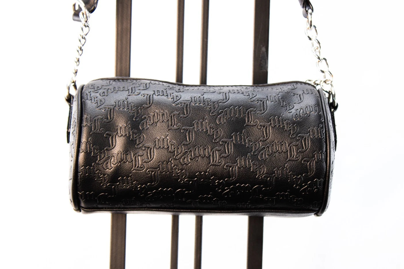 🖤 Juicy Couture Black Logo Baguette Shoulder Bag – Rhinestone “Juicy” Purse