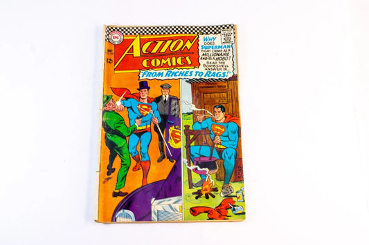 Action Comics #337 (1966, DC) Superman “From Riches to Rags!” + Supergirl Backup