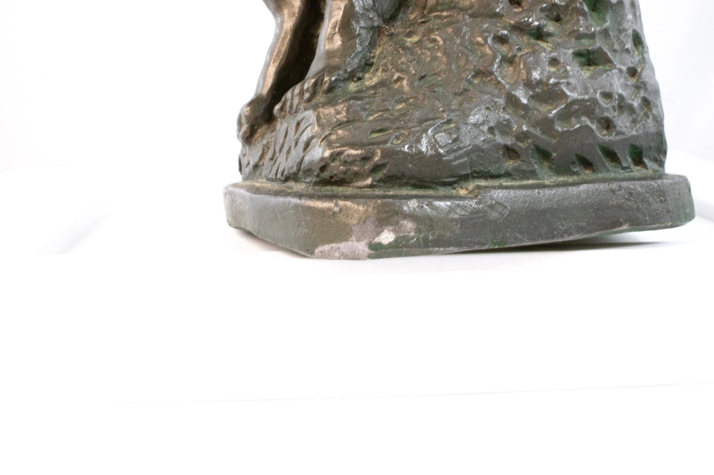 Vintage “The Thinker” Statue – Made in Greece – Bronzed Plaster Art Figure –