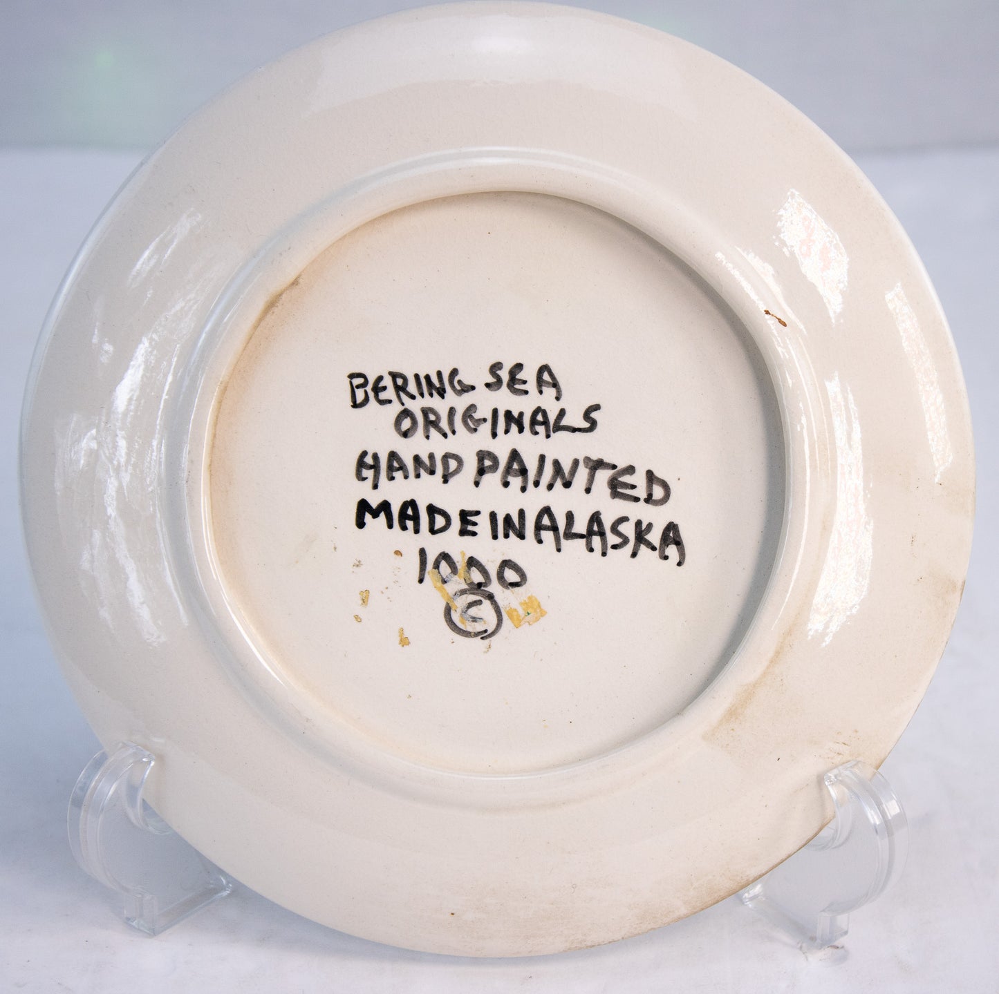 Vintage Alaska Walrus Plate Bering Sea Originals Hand Painted 1980