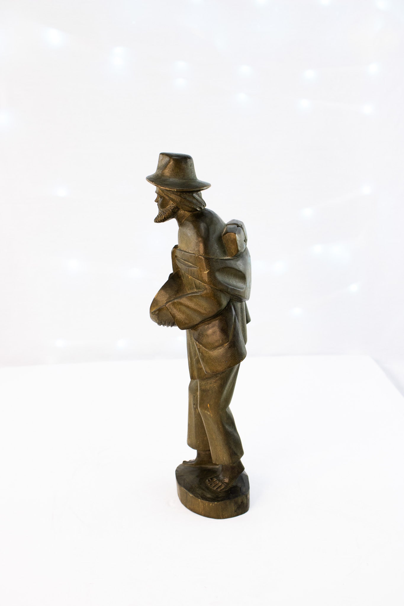 Hand Carved Wooden Folk Art Figure – Vintage Sculpture