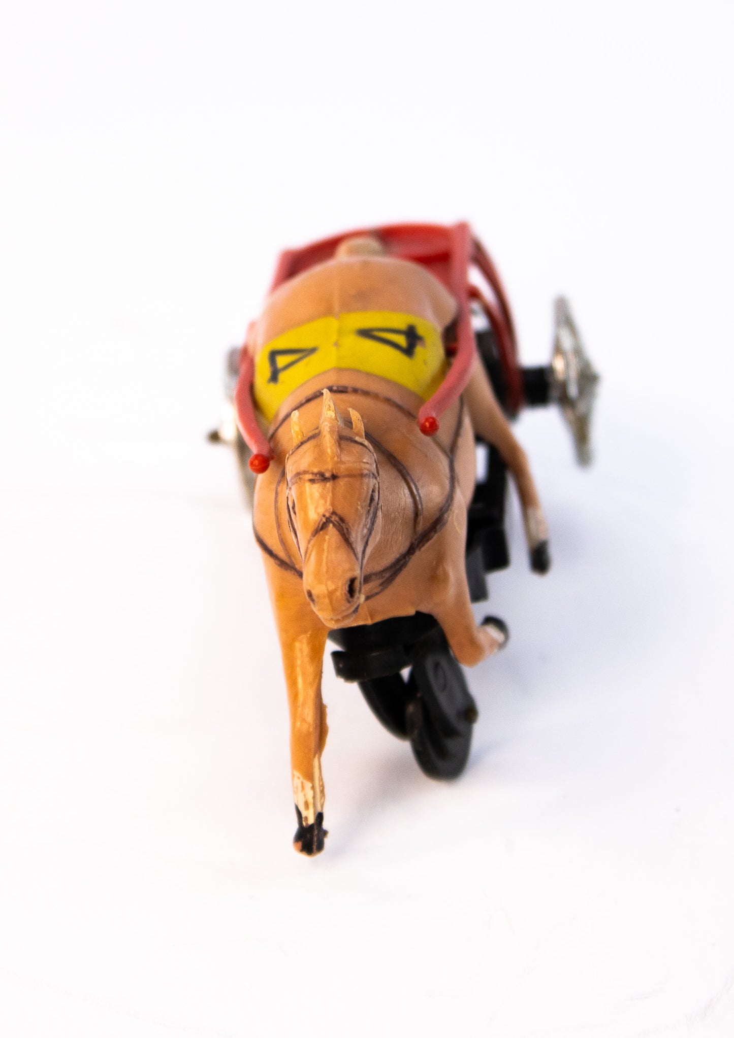 Vintage Slot Horse Racing Track Horse | Mid-Century Arcade Mechanical Toy