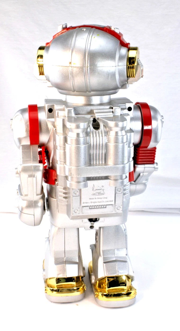Silver Toby Walking Talking Robot (Broken Gun + Crack)