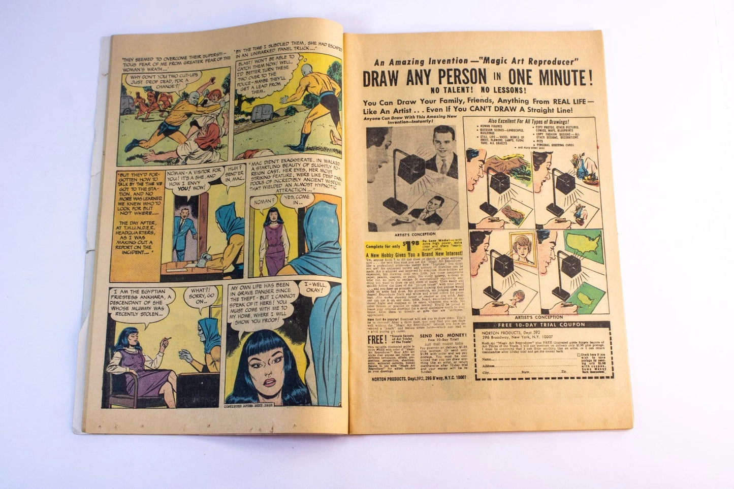 Vintage Comic – Invisible T.H.U.N.D.E.R. Agent NoMan #2 – Dynamo vs. NoMan