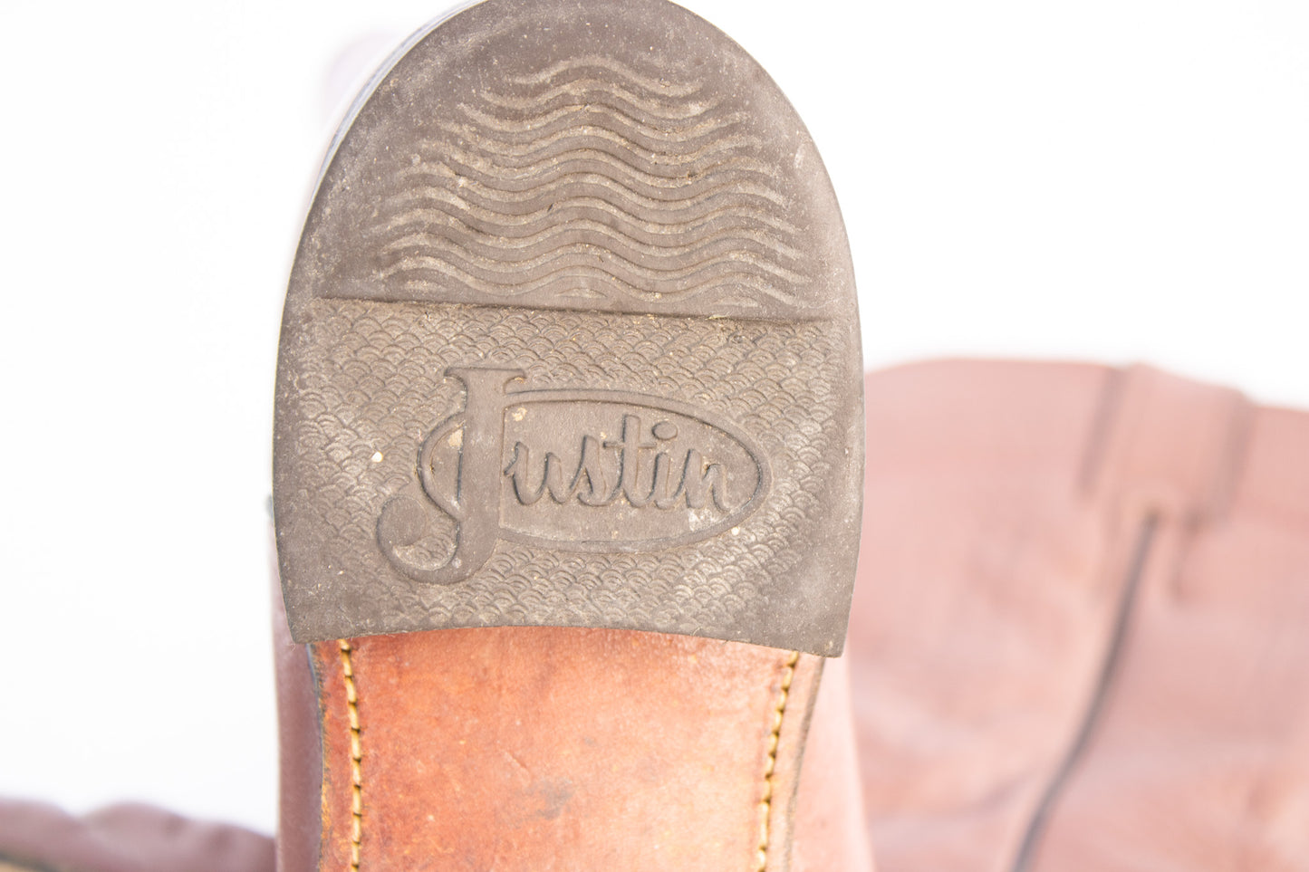 Vintage Justin Western Boots – Chestnut Brown Leather – Women’s 8.5