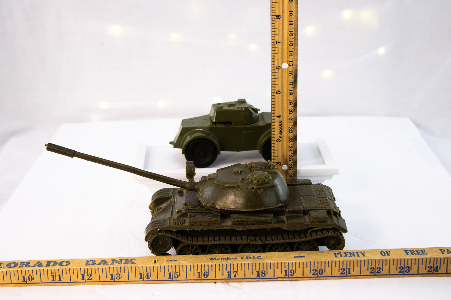 Vintage WWII Army Men Lot Marx Style Tank Scout Car Soldiers 1950s