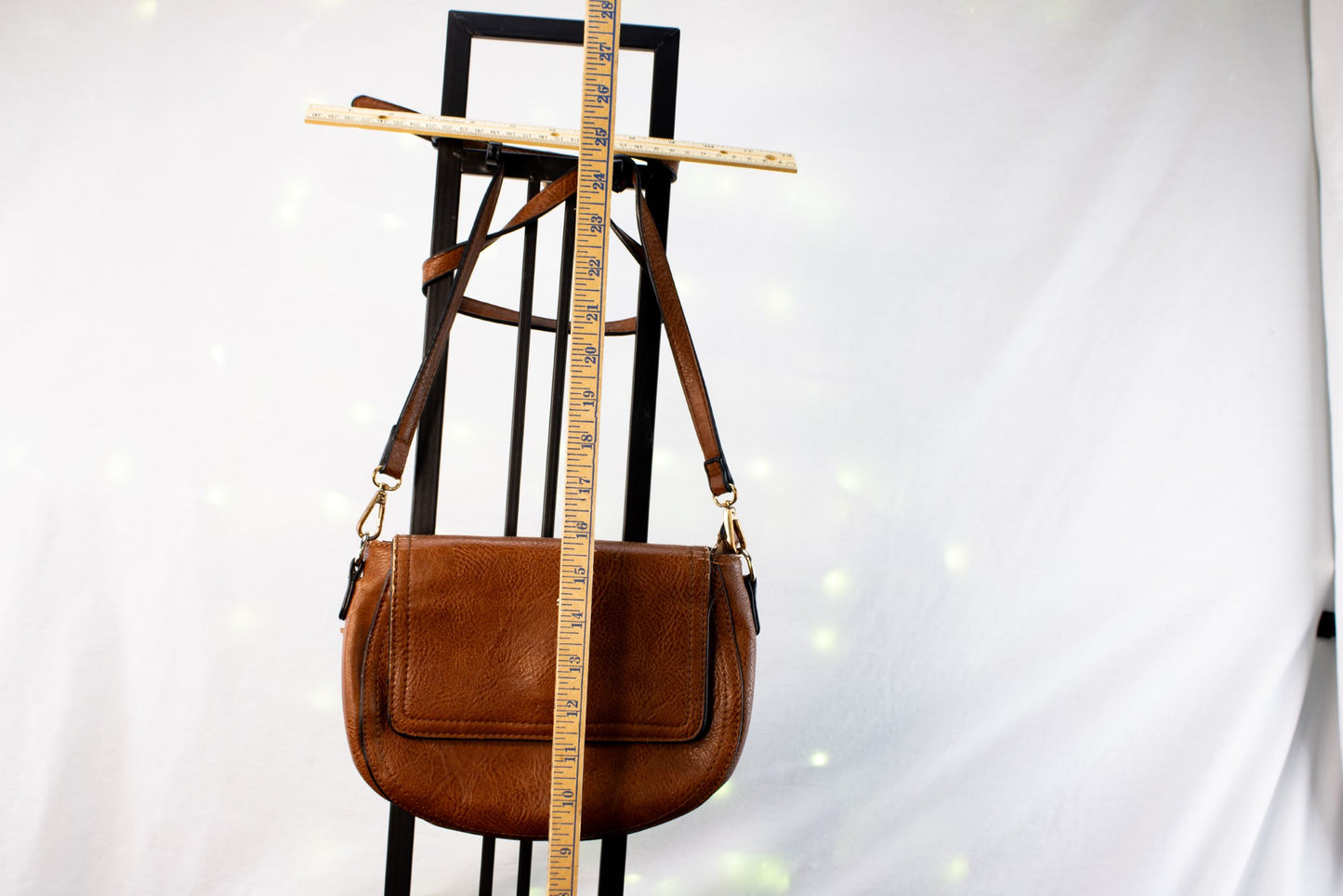 Sasha + Sofi Brown Crossbody Bag Small Flap Purse Adjustable Strap