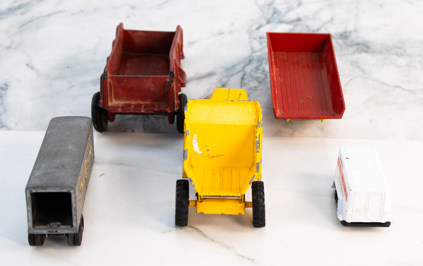 Die Cast Truck Lot Arcade Dump Truck Matchbox Lesney Trailer