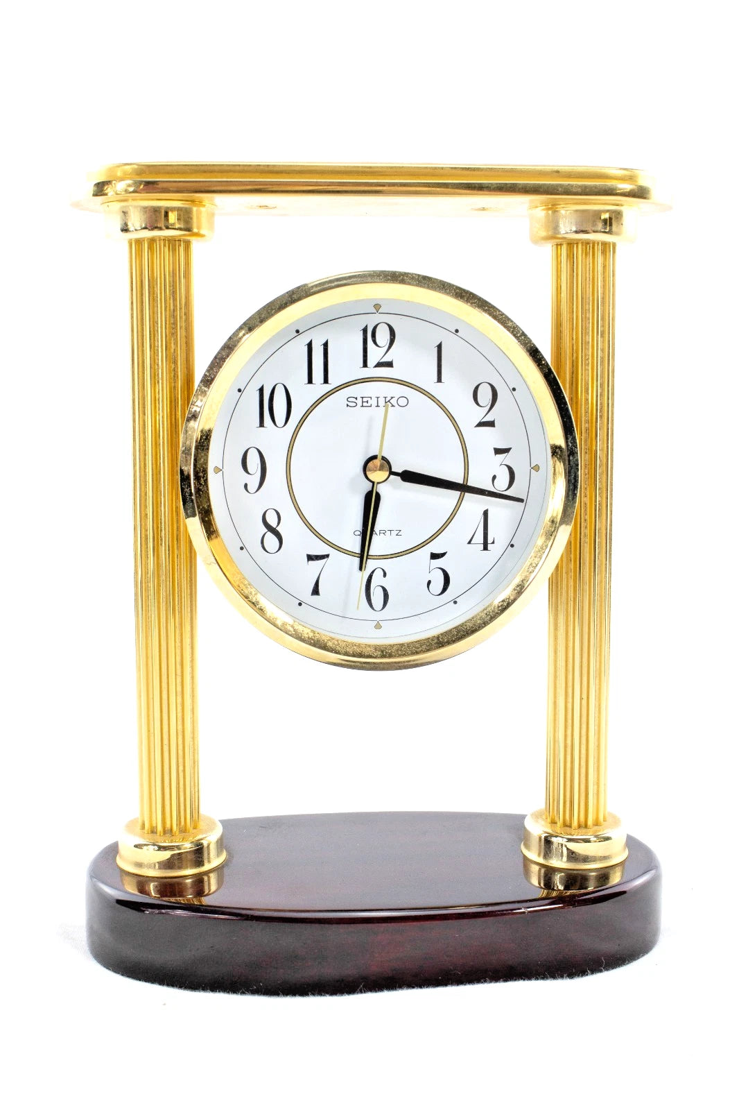 🕰️ SEIKO QXG402GL Gold-Tone Mantel Clock – Quartz Japan Movement – Classic