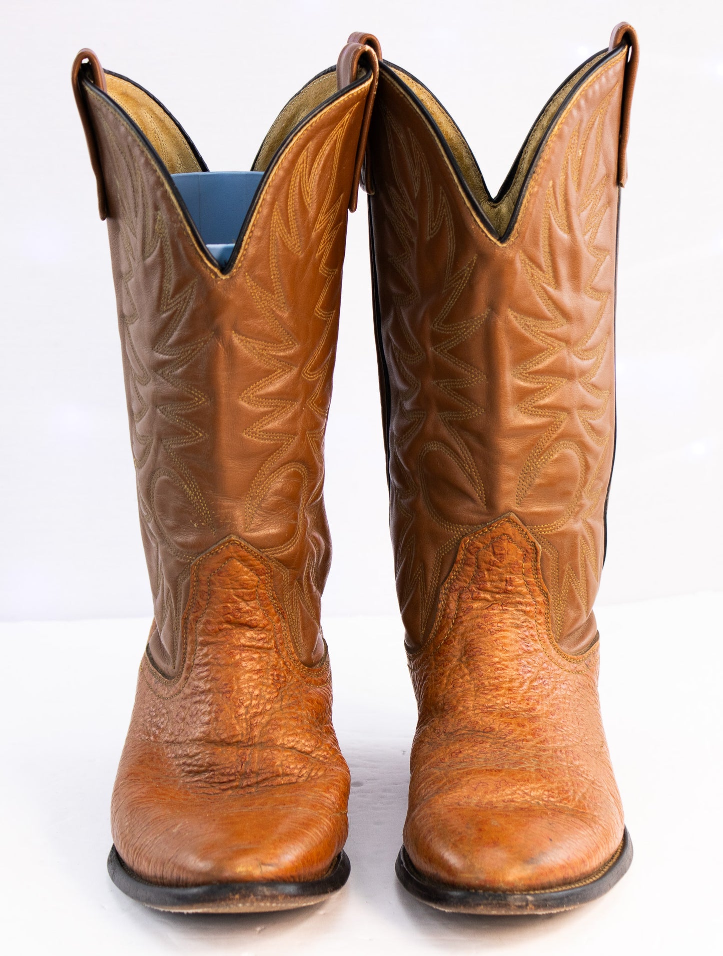 Vintage Men’s Cowboy Boots Size 9 D | Pebbled Leather Western Boots | Classic Ranch Style