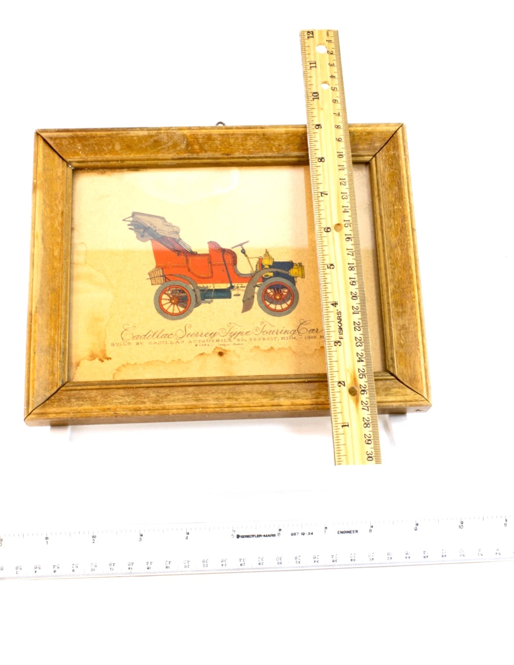 1952 EVELYN CURRO FRAMED AUTOMOBILE PRINT SET – CADILLAC, FRANKLIN & WINTON