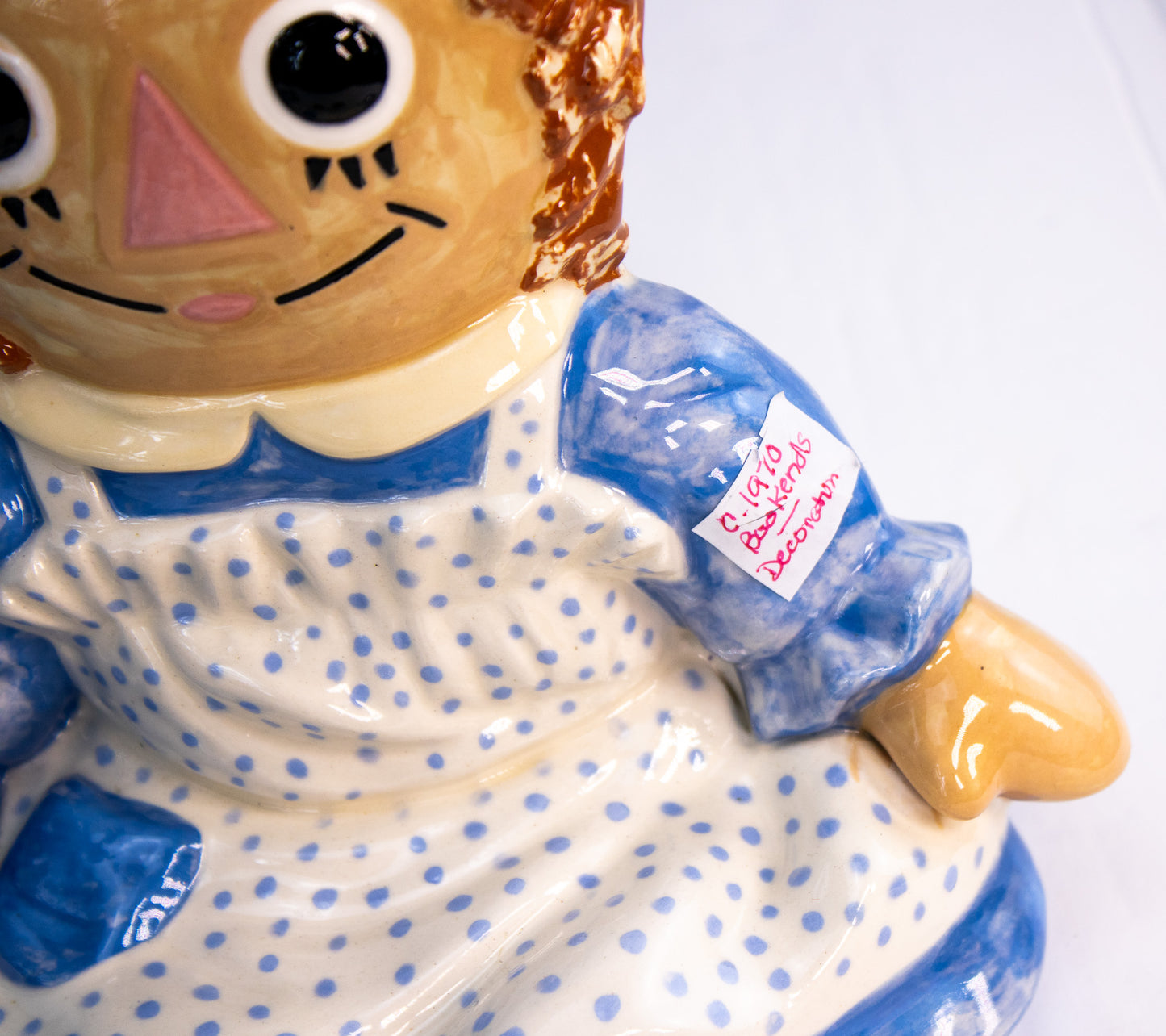 Vintage Ceramic Raggedy Ann & Andy Bookends | Set of 2