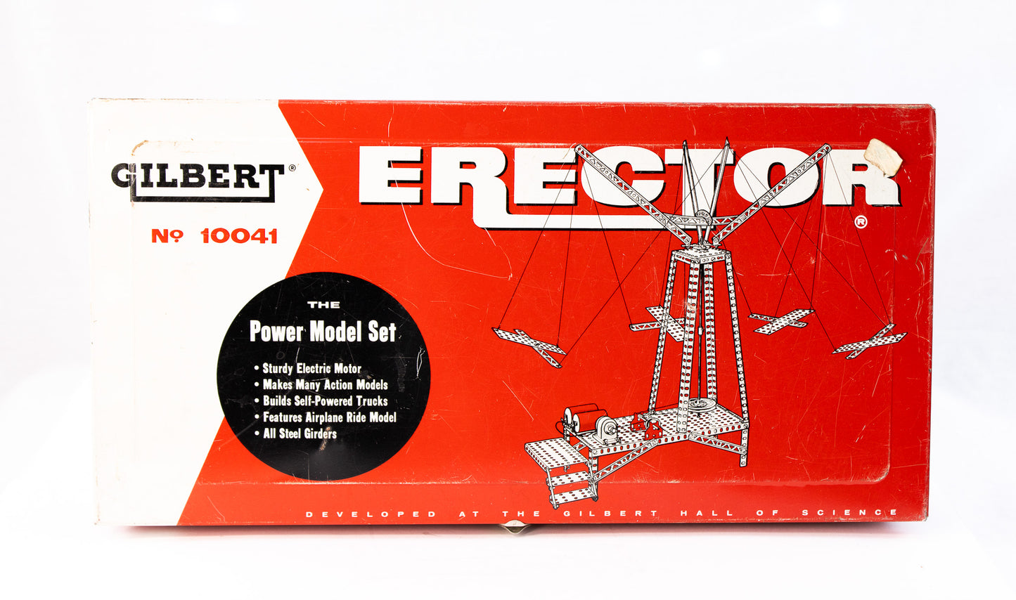 Vintage Gilbert Erector Set No. 10041 Power Model w Motor Tin Case