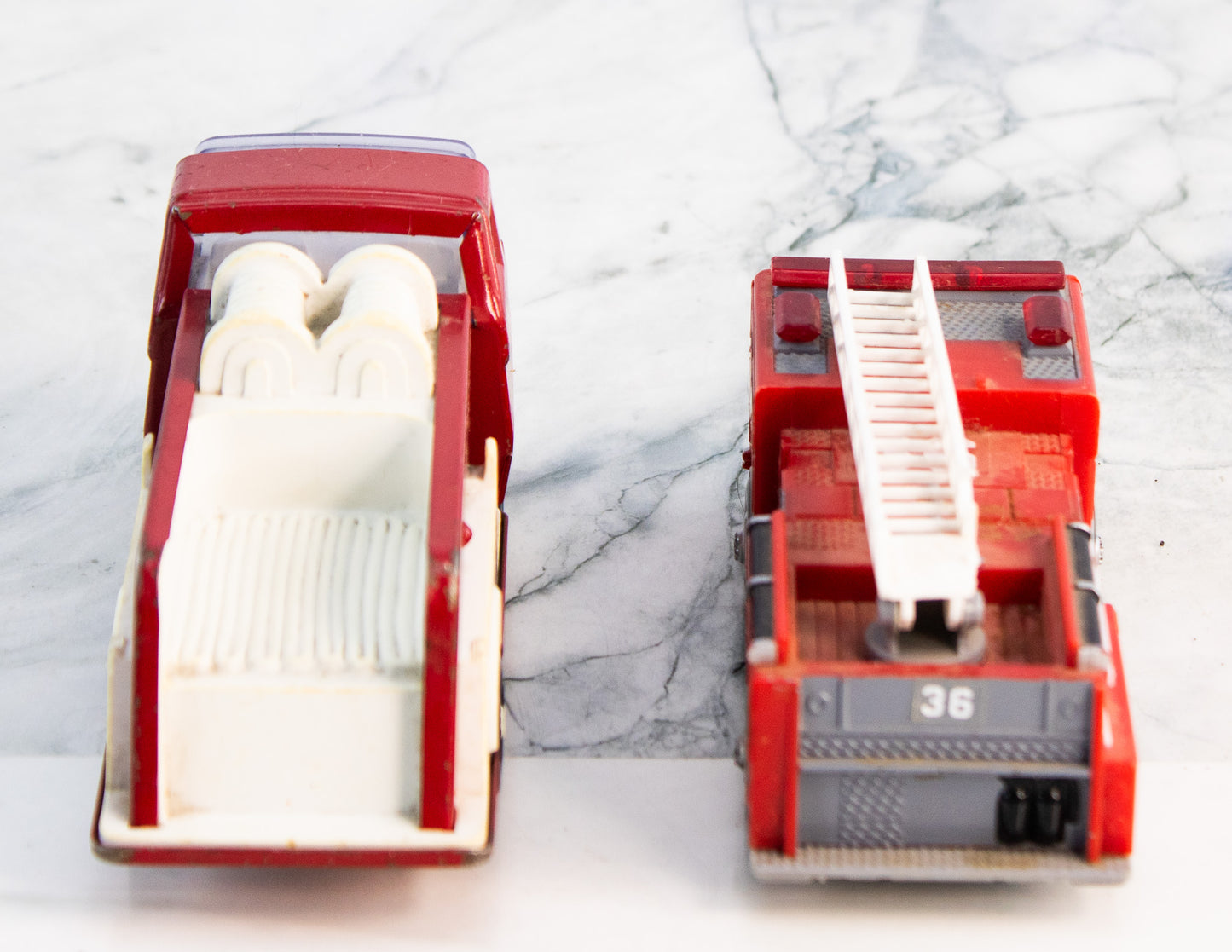 Fire Truck Toy Lot Tonka Fire Engine & Ladder Truck