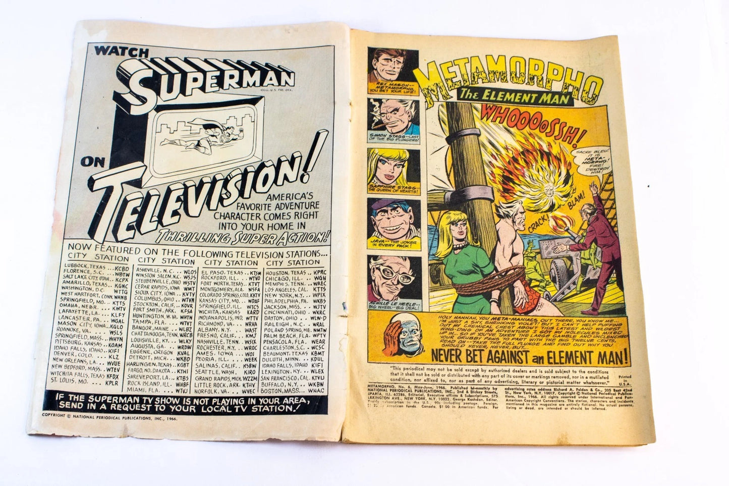 Silver Age DC Comic! Metamorpho, The Element Man #6 – “Never Bet Against..."