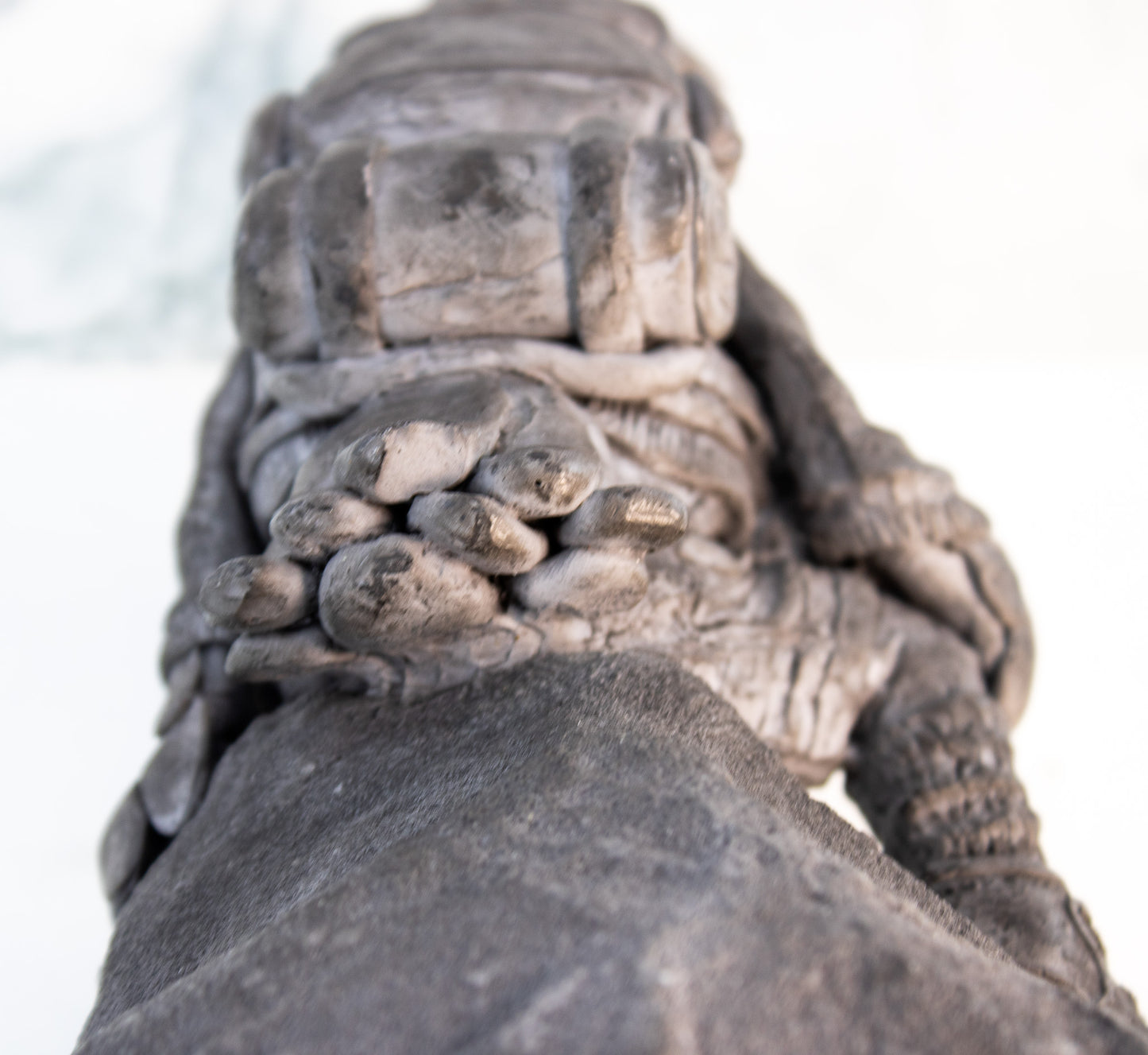 Vintage Signed Owl Sculpture 1978 | Hand Sculpted Stoneware Hiker Art