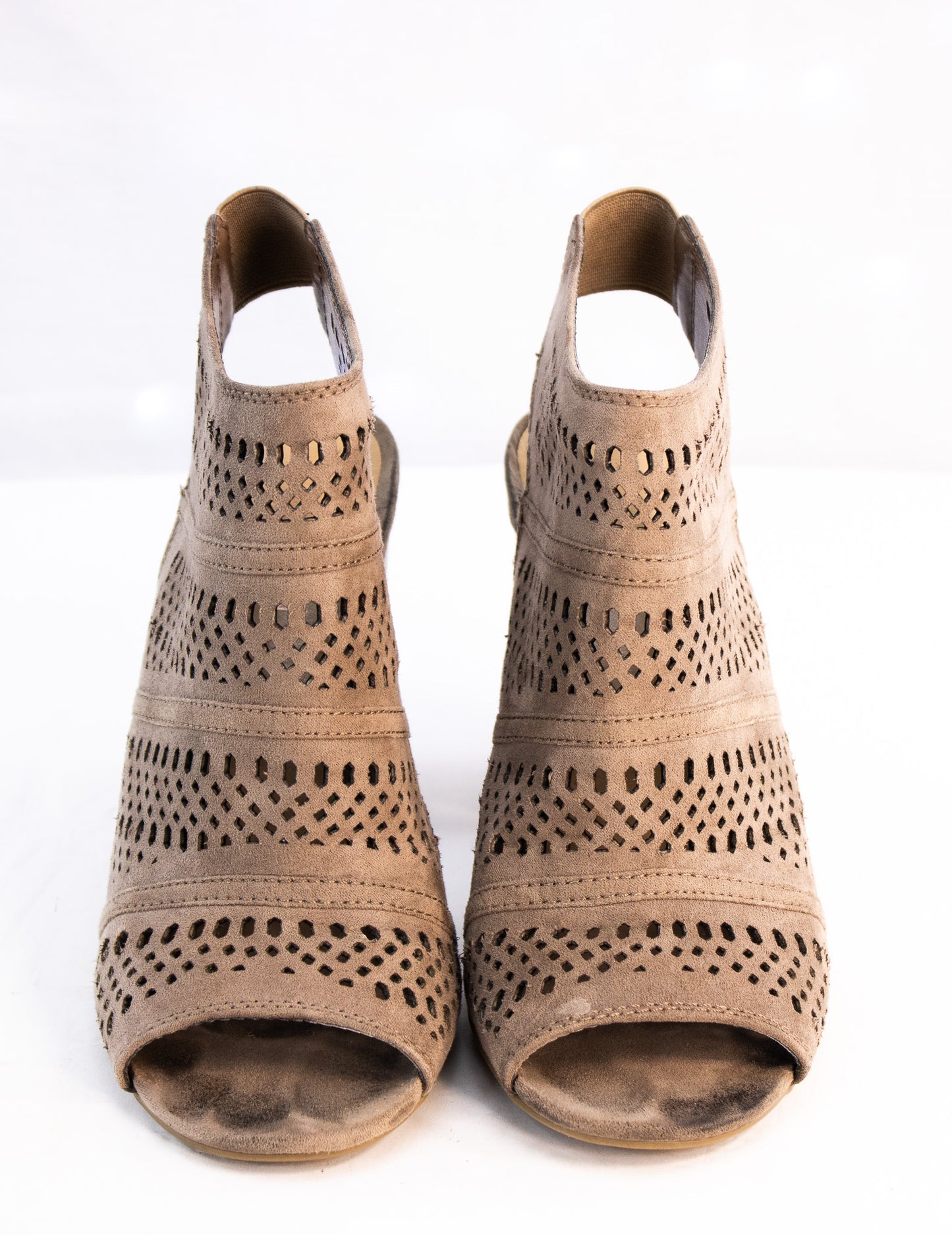 Lauren Conrad Taupe Suede Slingback Heels – Women’s 7.5 Block Heel Sandals