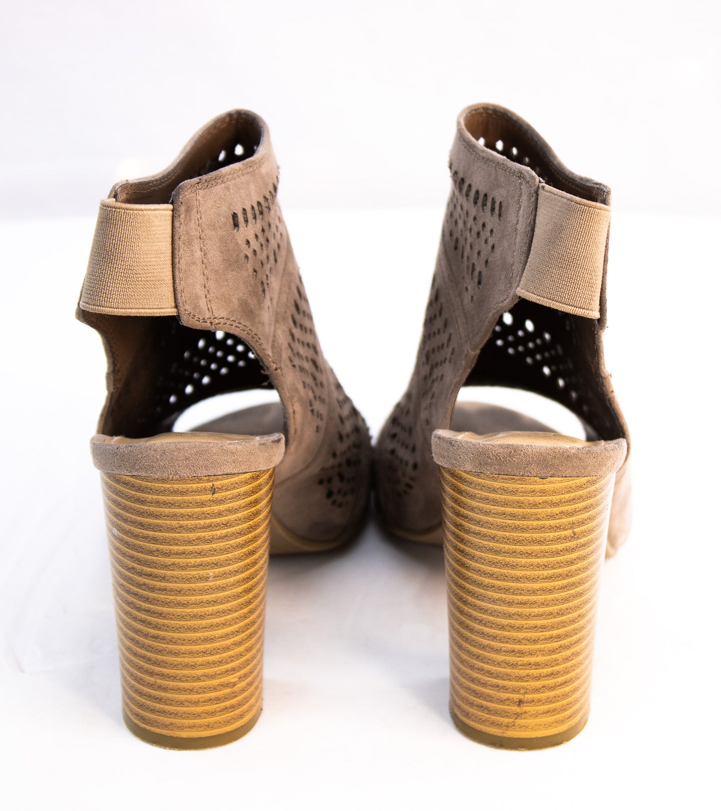 Lauren Conrad Taupe Suede Slingback Heels – Women’s 7.5 Block Heel Sandals