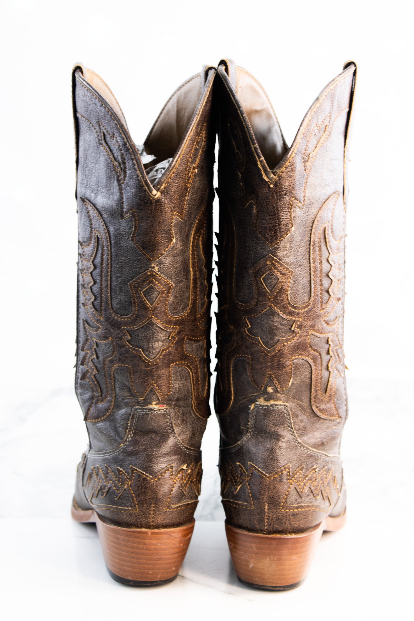 Roper Womens Cowboy Boots Brown Western Snip Toe Cowgirl Boots 9.5
