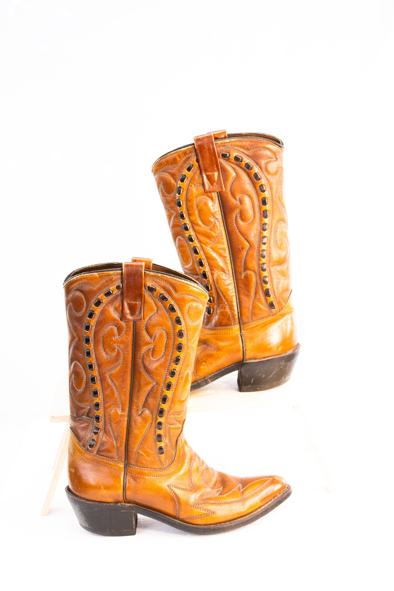 Vintage Justin Cowboy Boots – Men’s 6.5 D – USA Made – Brown Leather