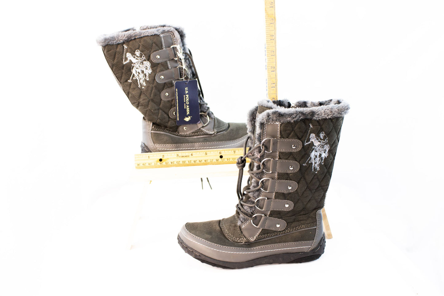 🥾 U.S. Polo Assn. Quilted Winter Boots – Women’s 6