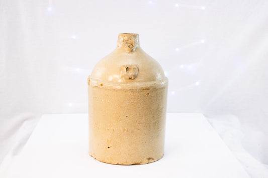 Antique Stoneware Jug Primitive Farmhouse Crock Rustic Pottery Decor
