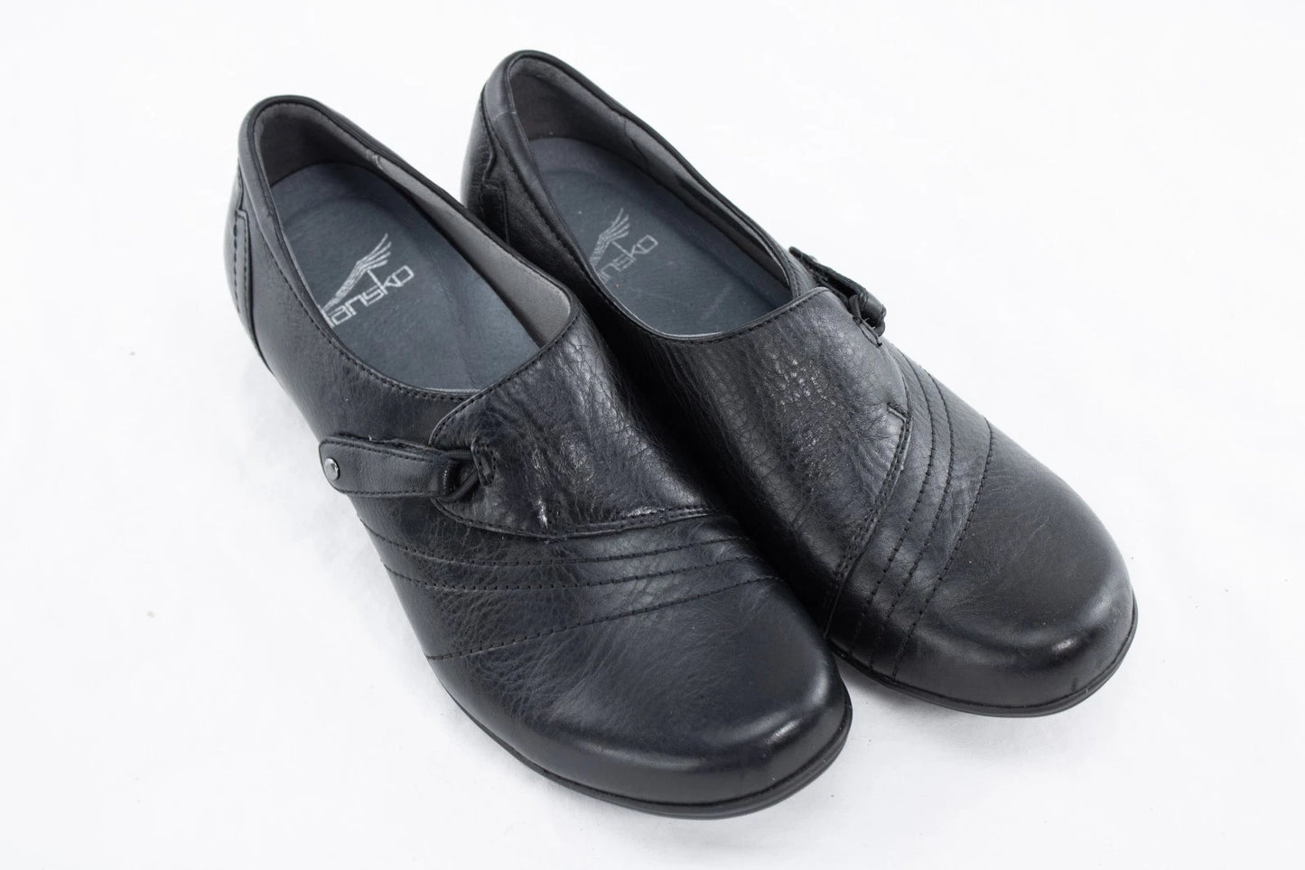 Dansko Black Leather Comfort Slip-On Shoes | EU 36 US 5.5-6 | Arch Support