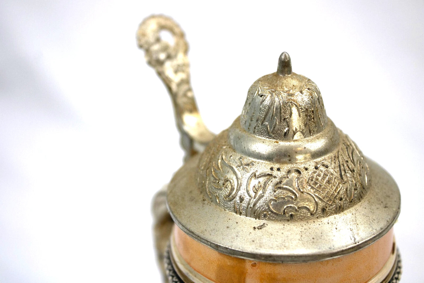 Vintage West German Beer Stein with Music Box – Hand-Painted Tavern Scene