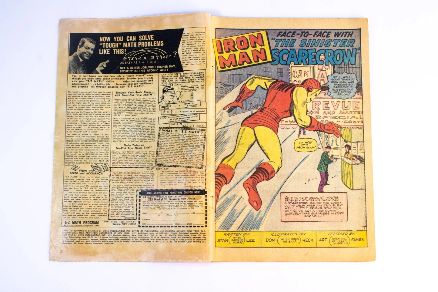 🔥 1964 Marvel Comics Tales of Suspense No. 51 – Iron Man vs. The Scarecrow! –
