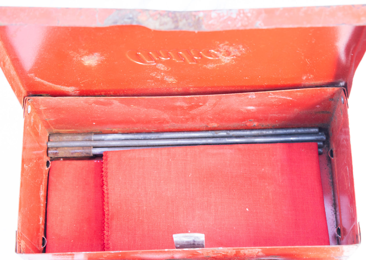 Vintage Anhes Railroad Warning Signal Set with Original Red Metal Case