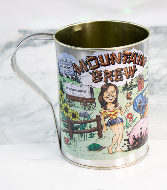 Mountain Brew Chuck Wagon Soda Mug Funny Western Camp Cup Vintage
