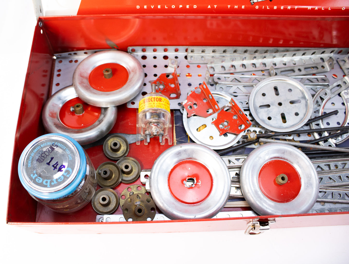 Vintage Gilbert Erector Set No. 10041 Power Model w Motor Tin Case