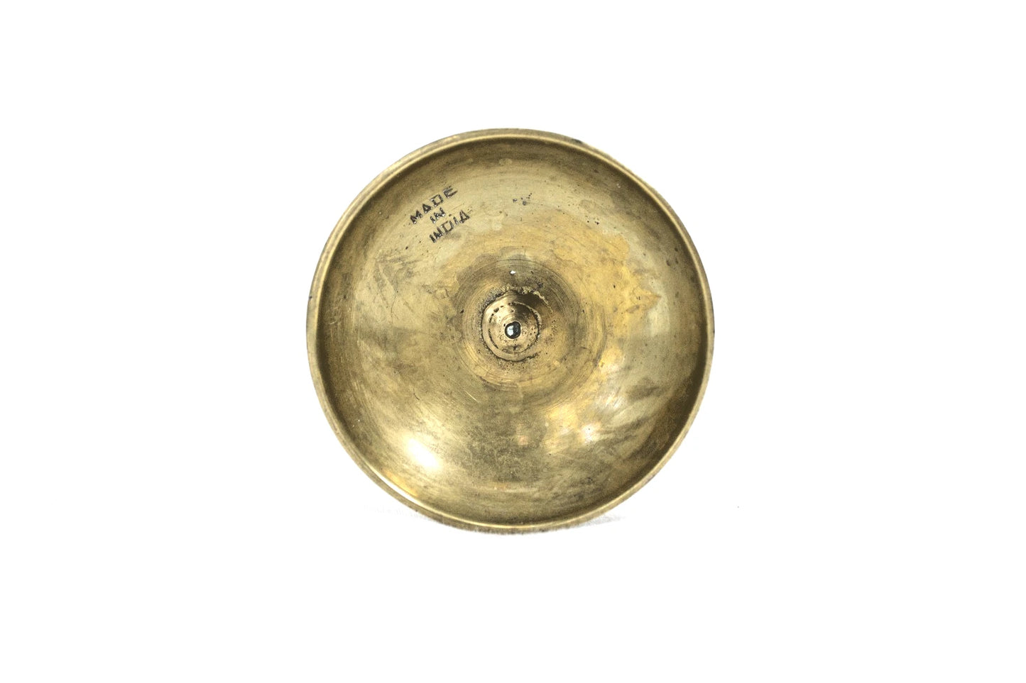 🏺 Vintage Brass Vase from India | Etched & Enamel Floral | 10” Tall Ornate