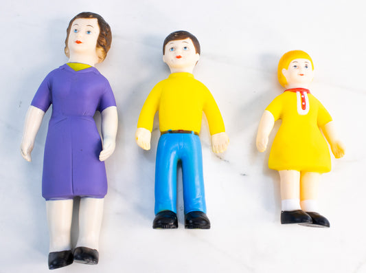 Vintage Marvel Education Family Figures Boy Girl Mother Hong Kong