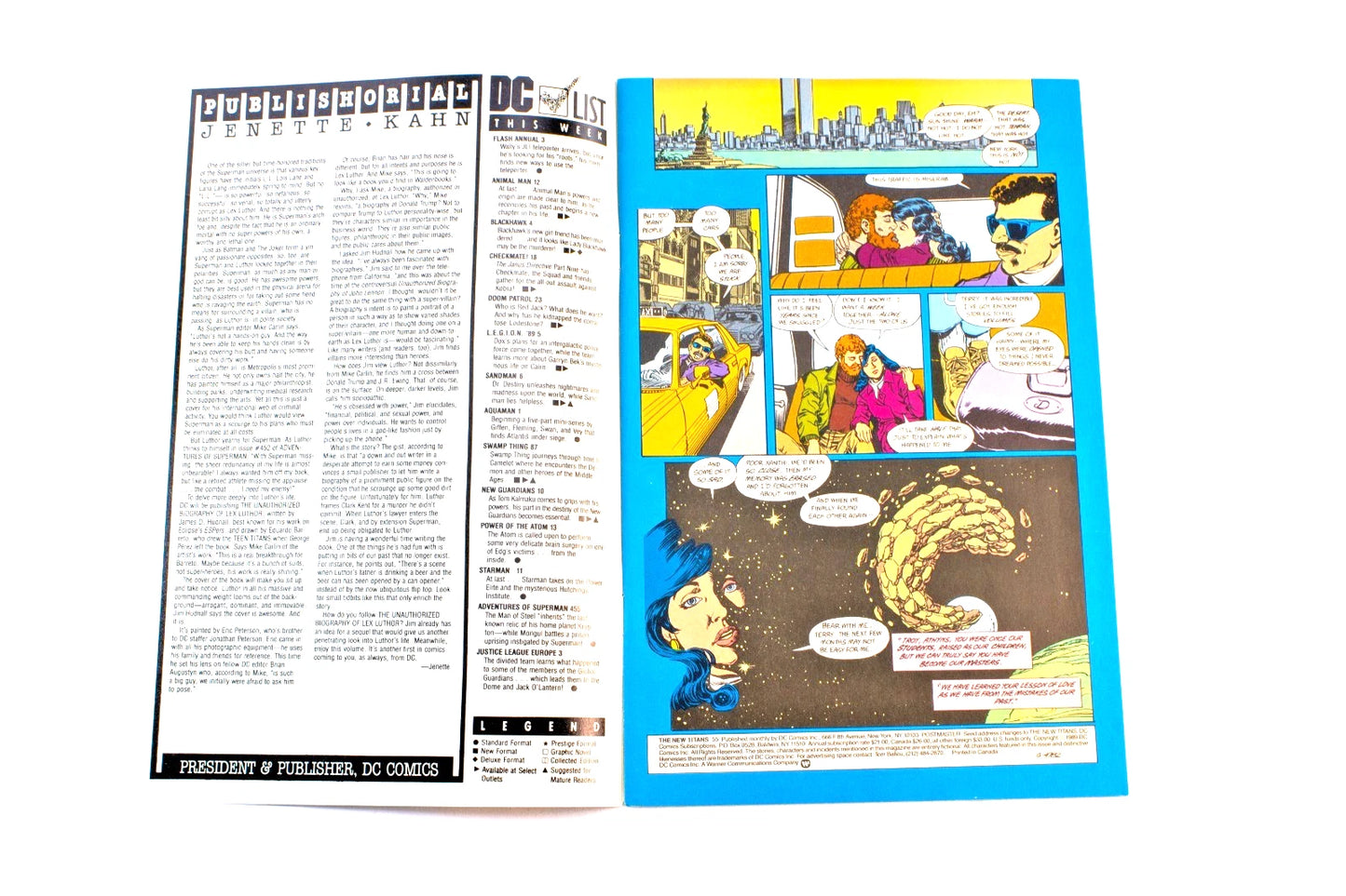 1989 DC The New Titans #55 Presenting Troia Wolfman Pérez Tanghal