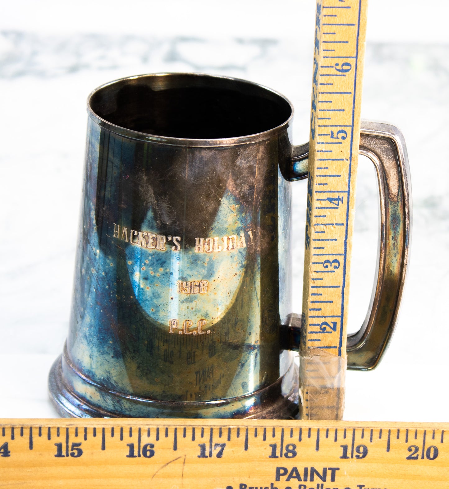 Vintage 1966 Hacker’s Holiday Silverplate Tankard