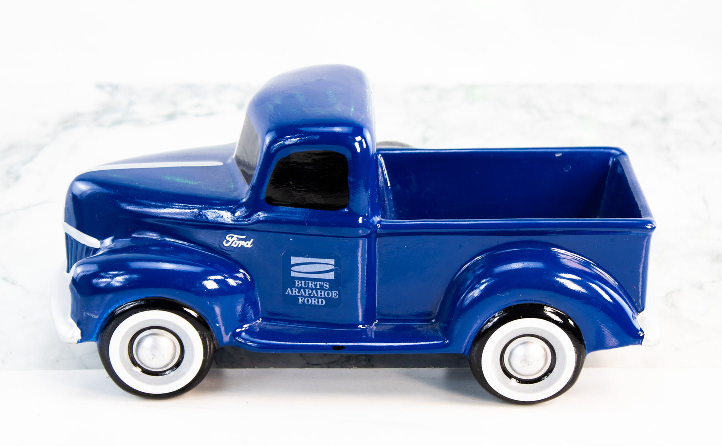 Vintage Ford Pickup Ceramic Planter Burt’s Arapahoe Ford Dealer Promo