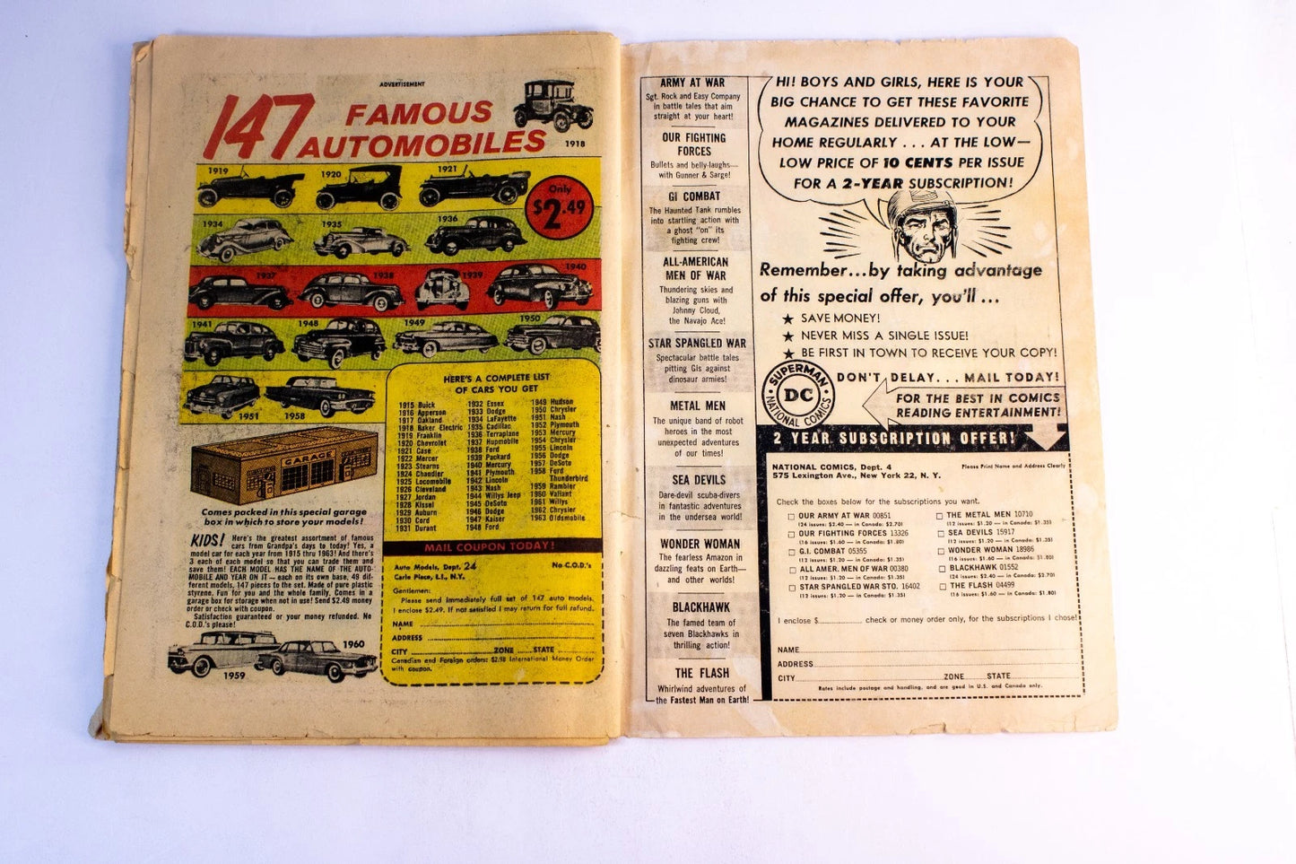 2 Vintage War Comics – G.I. Combat #100 (1964, DC Comics) + Submarine Attack #4