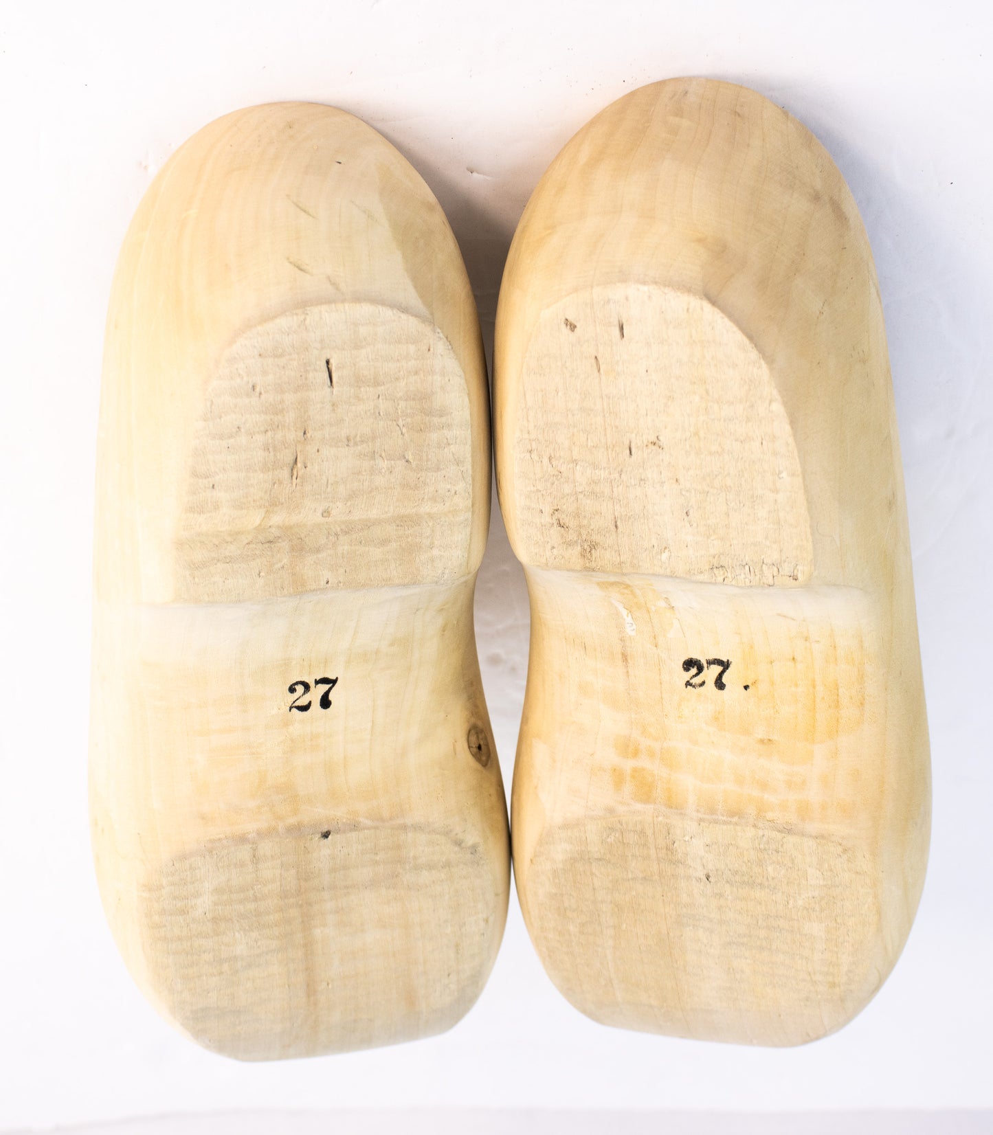 Vintage Wooden Clogs Size 27 EU – Hand-Carved European Folk Art Pair