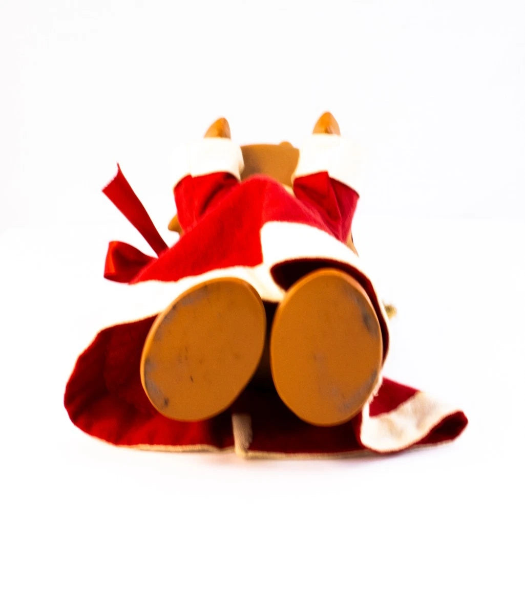 1970s Japanese Sekiguchi-Style Vinyl Doll “Red Dress Girl” -Unmarked Vintage Toy