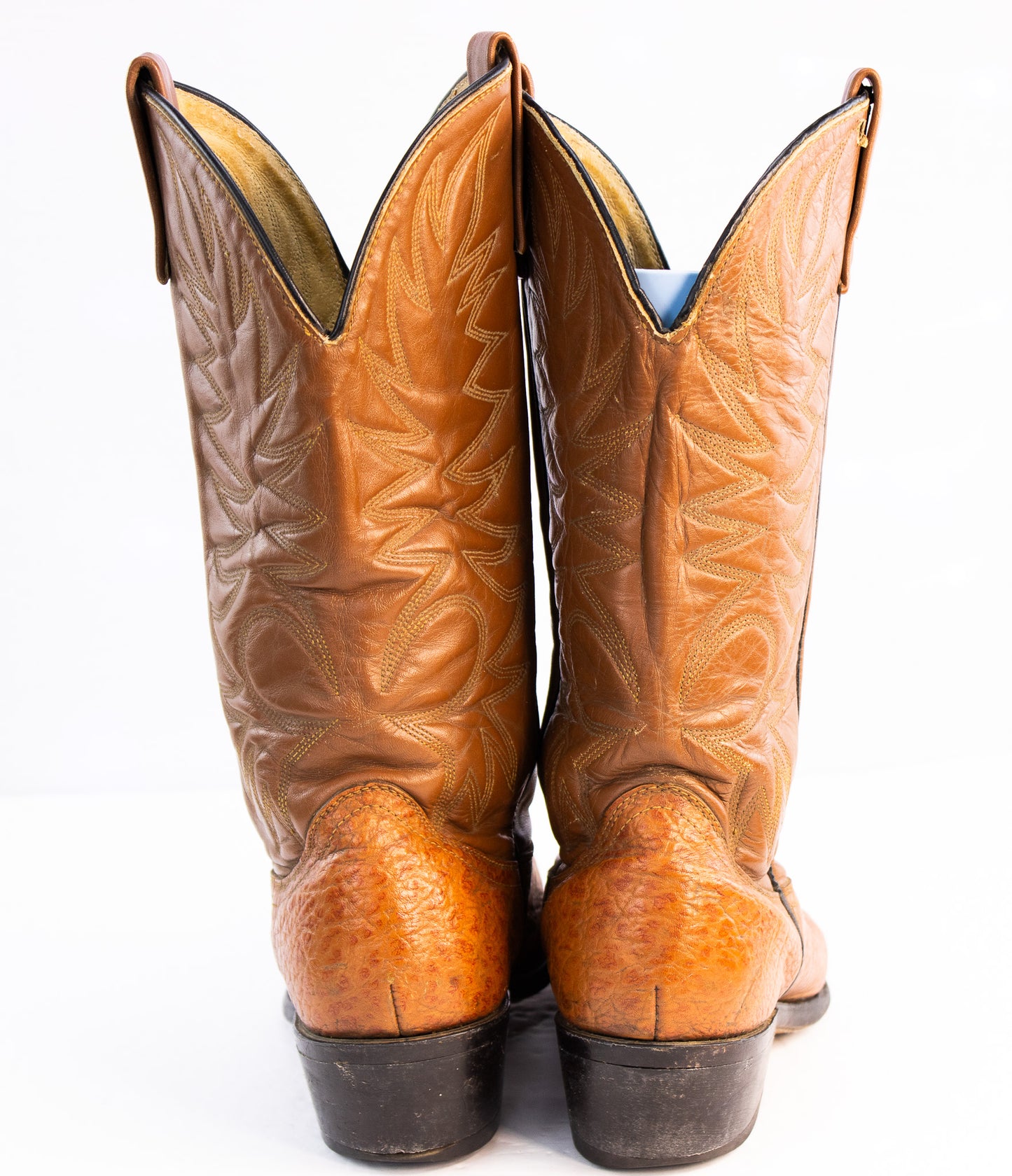 Vintage Men’s Cowboy Boots Size 9 D | Pebbled Leather Western Boots | Classic Ranch Style