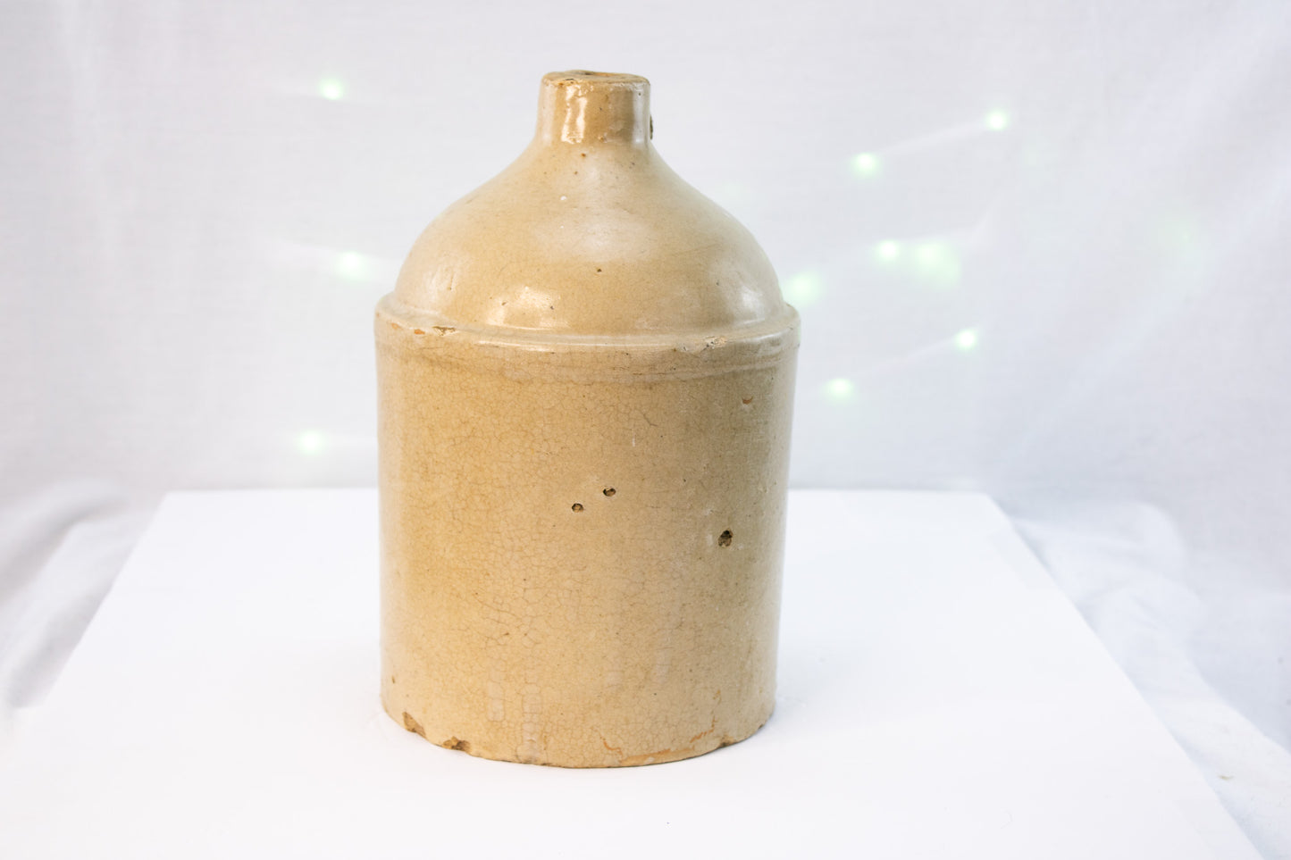 Antique Stoneware Jug Primitive Farmhouse Crock Rustic Pottery Decor